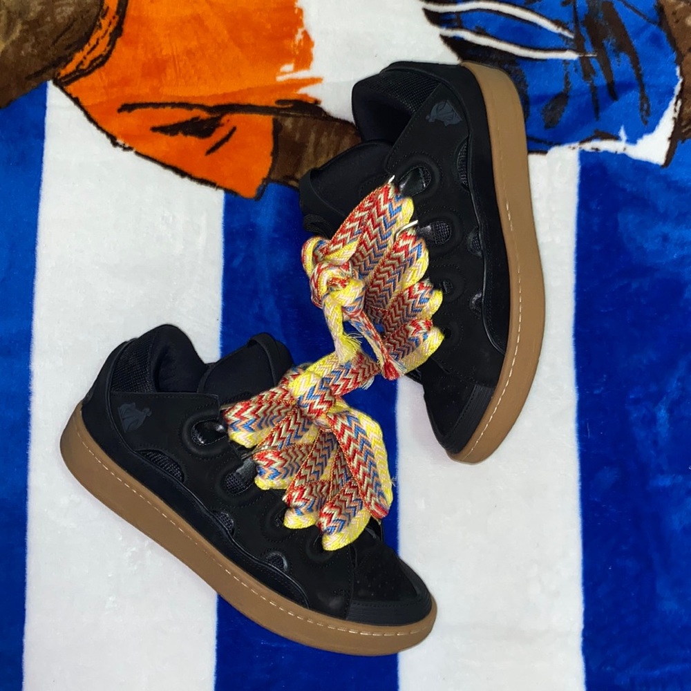 Lanvin Black Curb Sneakers